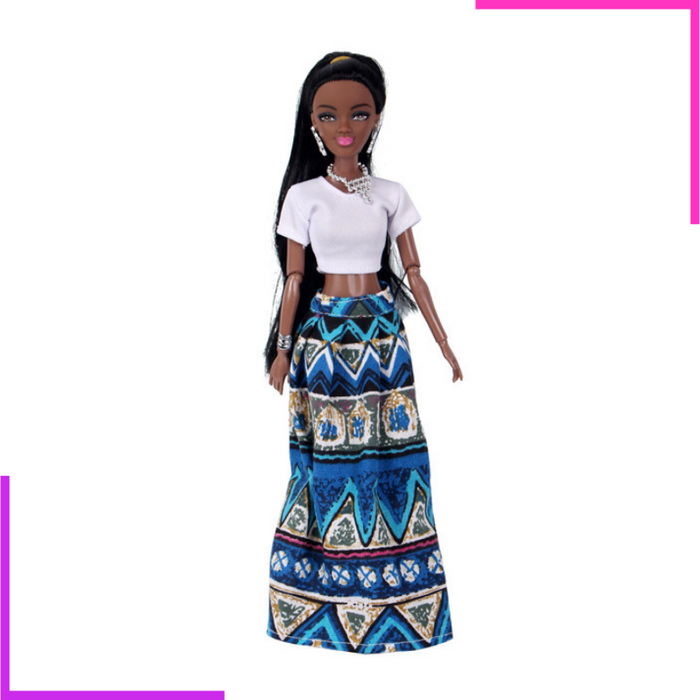 Barbie Collection Princesse Africaine 3 - Mattel - Comme Neuve Avec Vêtements