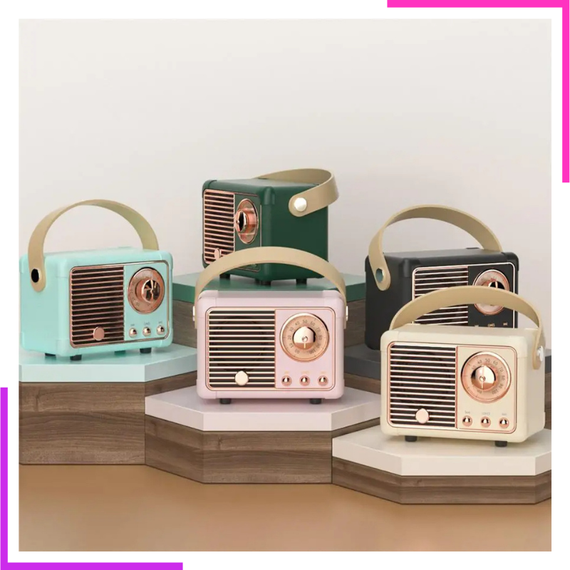 Mini Haut Parleur Bluetooth Portable Retro| Bogui Store