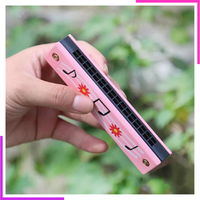 Harmonica Jouet Musical en Bois Montessori Rose