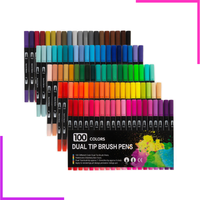  100 Multicolores Stylos Feutres pour Enfant (5)