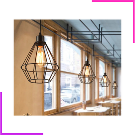 Suspension Inox + Ampoule Vintage