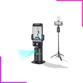 Support de téléphone avec suivi automatique du visage, rotation à 360°