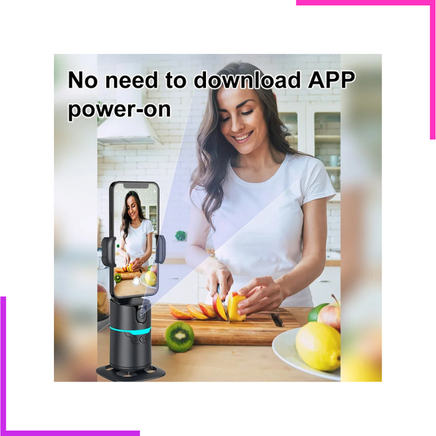 Support de téléphone avec suivi automatique du visage, rotation à 360°