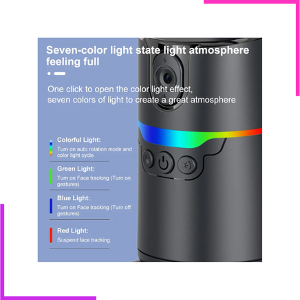 Support de téléphone avec suivi automatique du visage, rotation à 360°