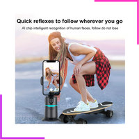 Support de téléphone avec suivi automatique du visage, rotation à 360°