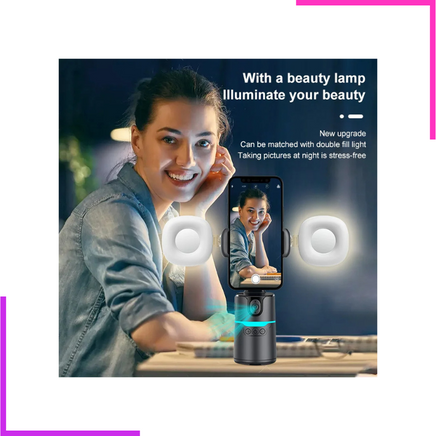 Support de téléphone avec suivi automatique du visage, rotation à 360°