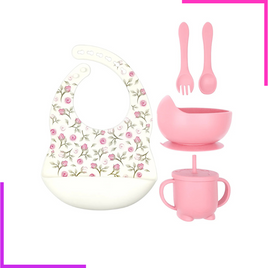 Set Repas 6 pièces Motifs Imprimé en Silicone