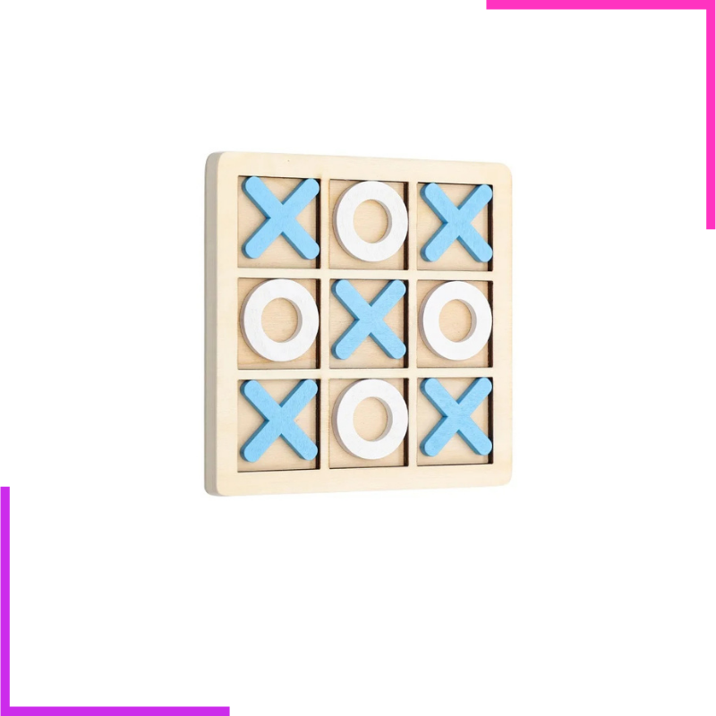 Lot de 2 Tic-Tac Toe Bois| Bogui Store