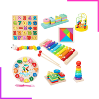 Pack de 7 Jeux d'éveil en Bois Montessori