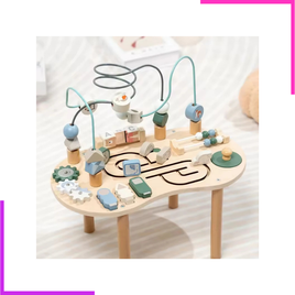 Table d'activité en Bois avec Labyrinthe Montessori