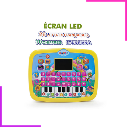 Tablette parlante avec écran LED et clavier piano