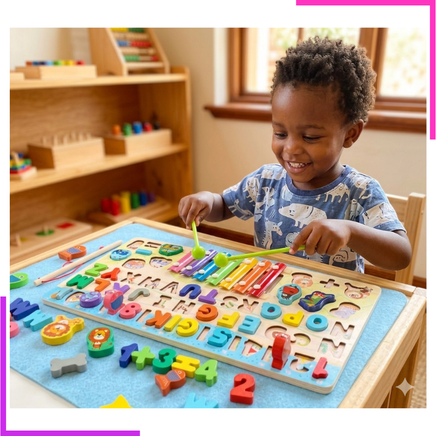 Planche d'apprentissage en bois