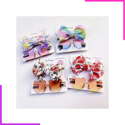 Bandeau à Nœud + Lunettes de Soleil pour enfant