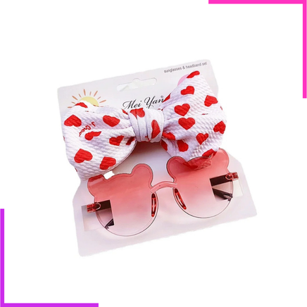Bandeau à Nœud + Lunettes de Soleil pour enfant