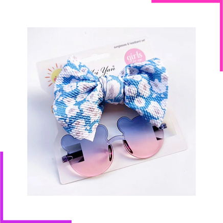 Bandeau à Nœud + Lunettes de Soleil pour enfant