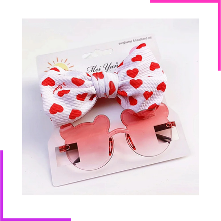 Bandeau à Nœud + Lunettes de Soleil pour enfant