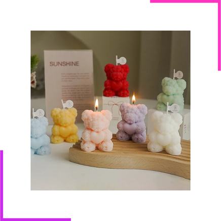 Bougie en forme d'ourson