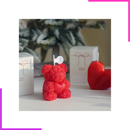 Bougie en forme d'ourson