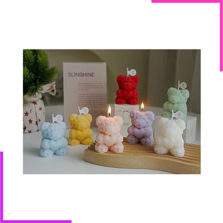 Bougie en forme d'ourson