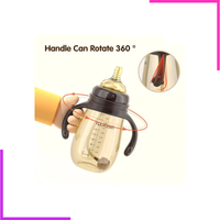 Biberon anti-colique à paille gravitationnelle avec tétine en silicone