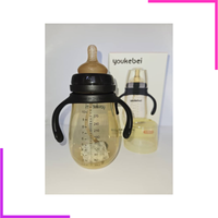 Biberon anti-colique à paille gravitationnelle avec tétine en silicone