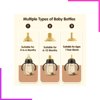 Biberon anti-colique à paille gravitationnelle avec tétine en silicone