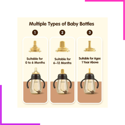 Biberon anti-colique à paille gravitationnelle avec tétine en silicone