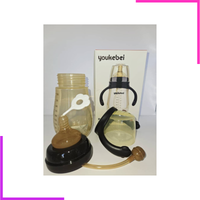 Biberon anti-colique à paille gravitationnelle avec tétine en silicone