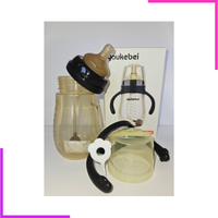 Biberon anti-colique à paille gravitationnelle avec tétine en silicone