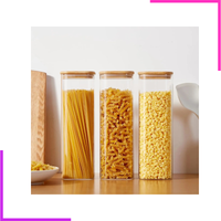 Lot de 3 Bocaux en Verre 1.5 Litres