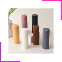 Bougies Piliers Cannelées Modernes