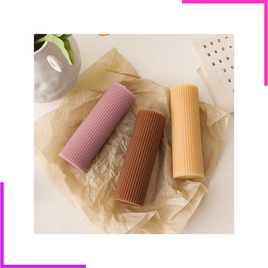 Bougies Piliers Cannelées Modernes