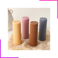 Bougies Piliers Cannelées Modernes