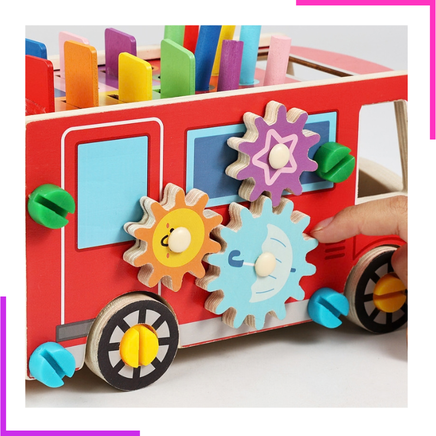 Bus à monter animalier et forme Montessori