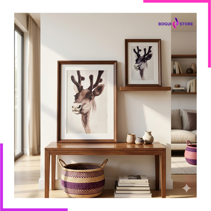 Cadre photo mural en bois