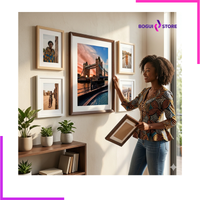 Cadre photo mural en bois