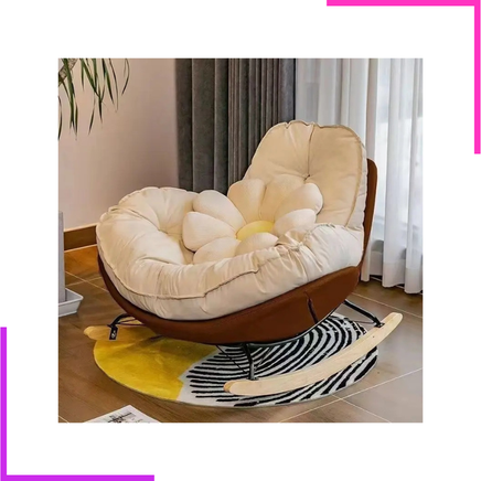 Fauteuil à bascule (rocking chair) ergonomique pour l'allaitement et la détente.