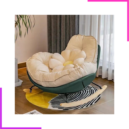 Fauteuil à bascule (rocking chair) ergonomique pour l'allaitement et la détente.