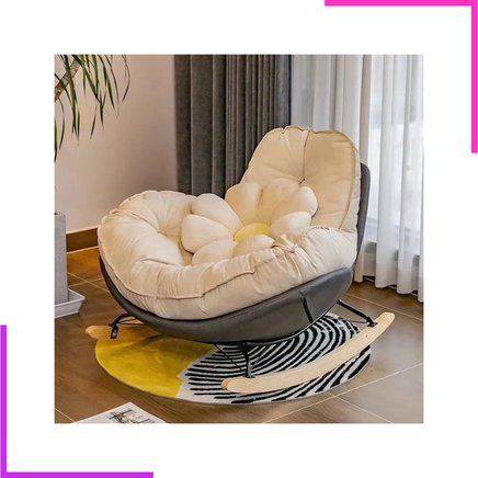 Fauteuil à bascule (rocking chair) ergonomique pour l'allaitement et la détente.