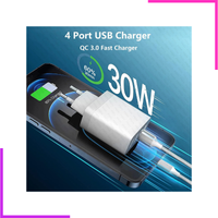 Chargeur mural rapide 4 ports USB