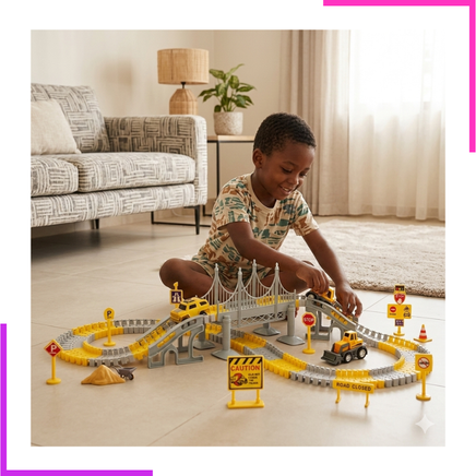 circuit de course à assembler pour enfants