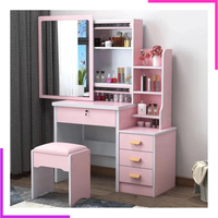 Coiffeuse de Rangement Moderne avec Mirroir LED