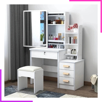Coiffeuse de Rangement Moderne avec Mirroir LED