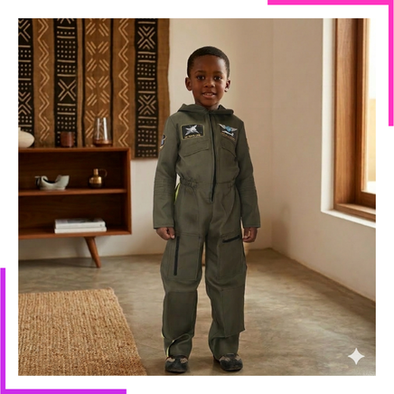 costume de pilote aviateur avec  écusson