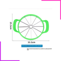 Tranche-pastèque circulaire à 12 lames en acier avec poignées