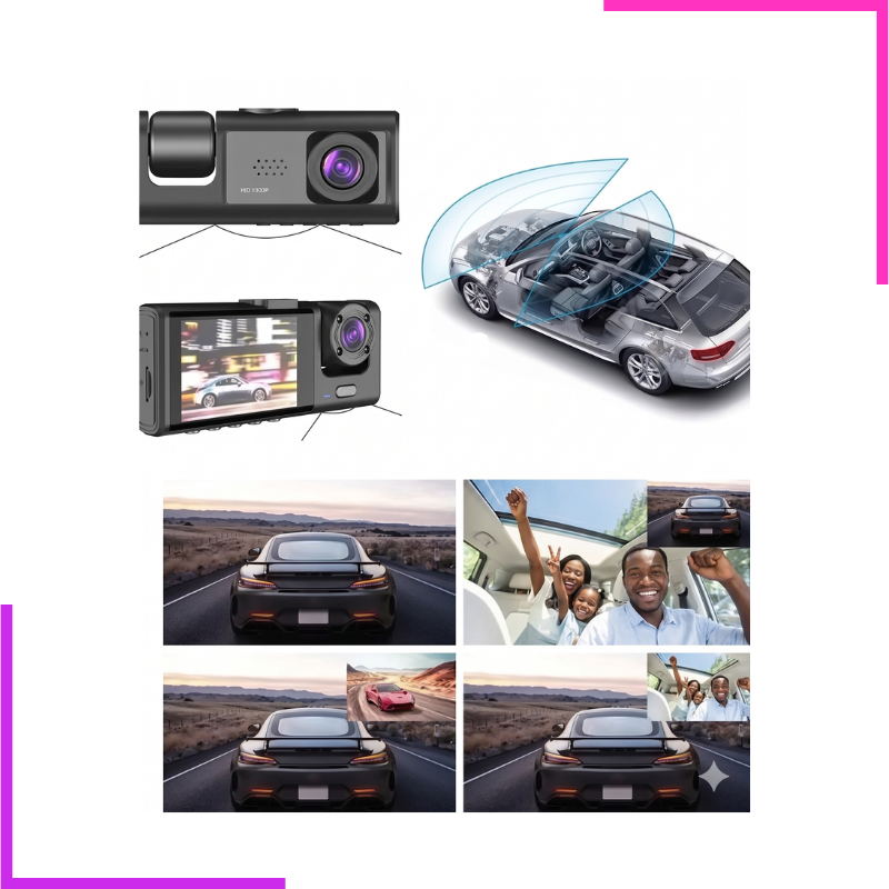 Dash Cam Double objectif Full HD 1080P| Bogui Store