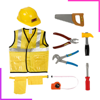 Ensemble de jeu d'outils de chantier  avec casque en plastique pour les enfants de 3 à 7 ans