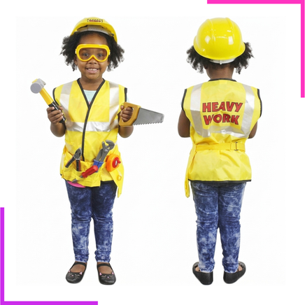 Ensemble de jeu d'outils de chantier  avec casque en plastique pour les enfants de 3 à 7 ans
