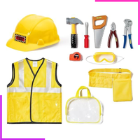 Ensemble de jeu d'outils de chantier  avec casque en plastique pour les enfants de 3 à 7 ans