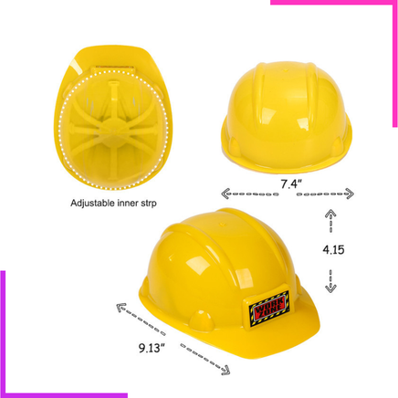Ensemble de jeu d'outils de chantier  avec casque en plastique pour les enfants de 3 à 7 ans